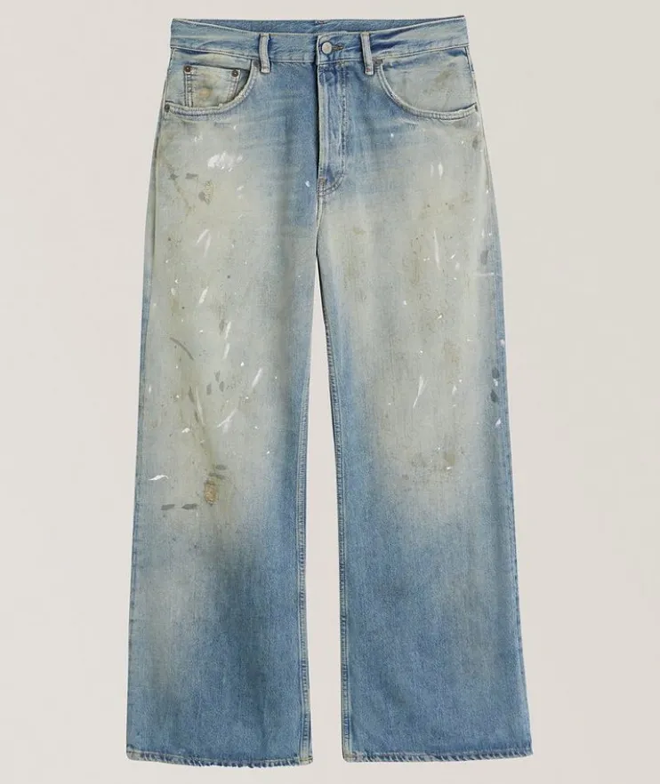 2021 Distressed Paint Splatter Jeans