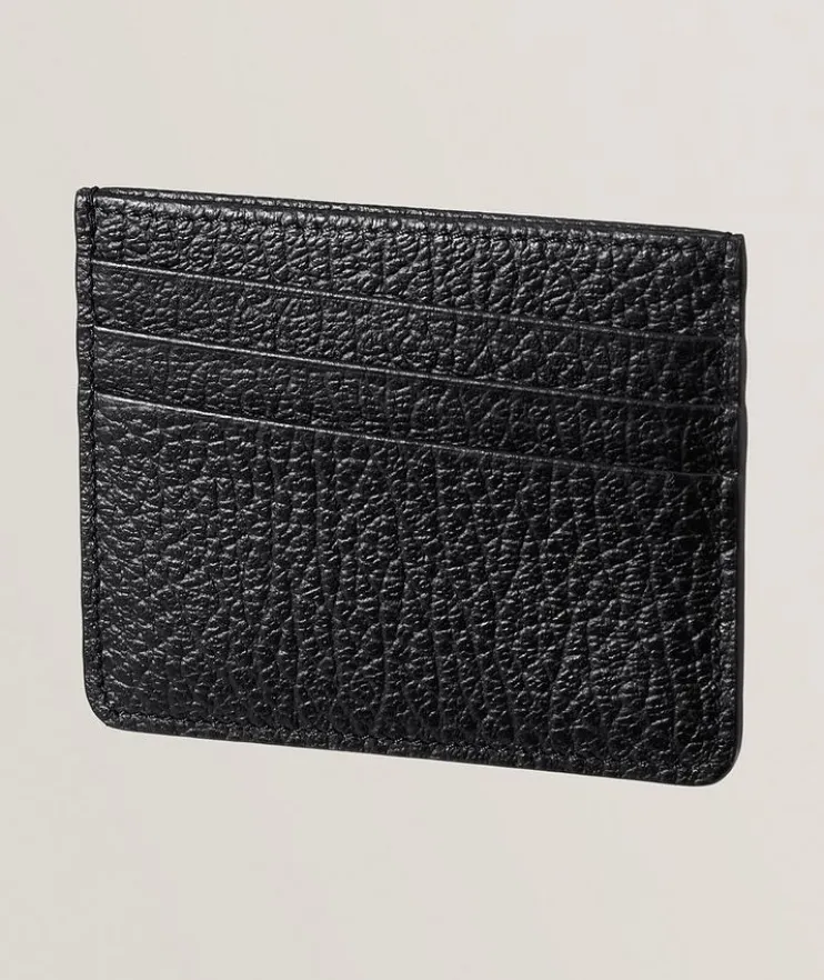 4 Stitch Grain Leather Card Holder