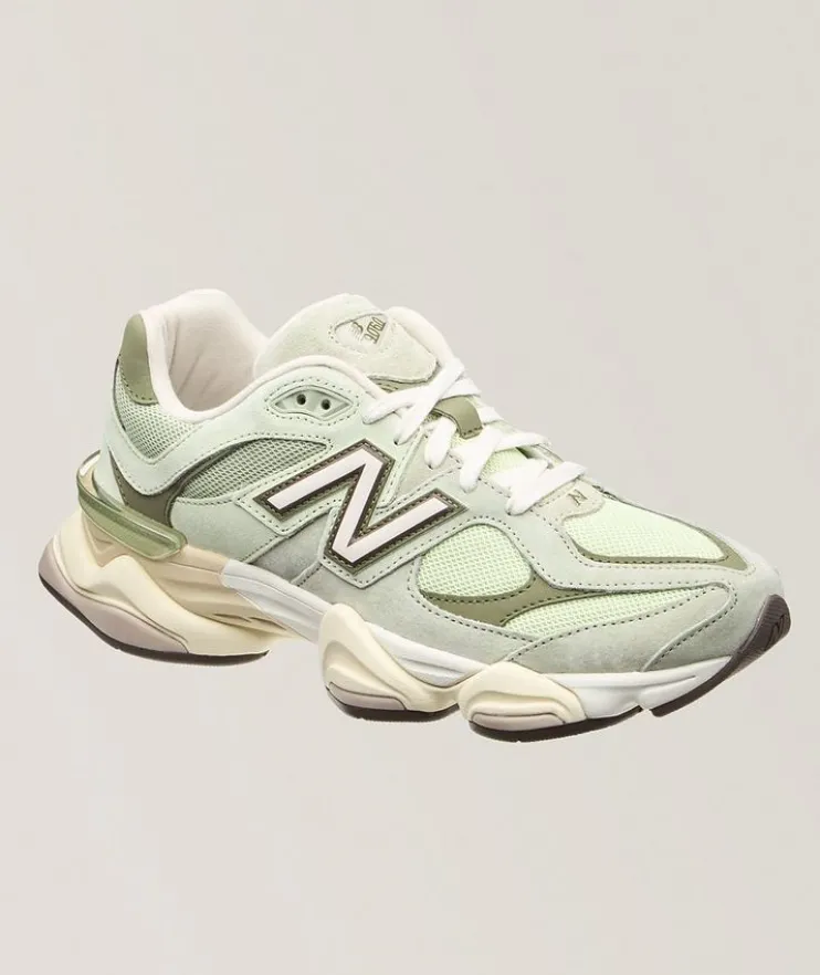 9060 Suede-Mesh Sneakers