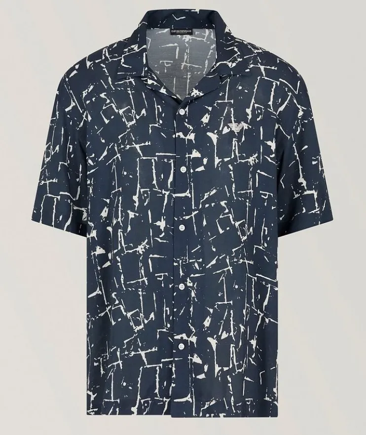 Abstract Print Camp Shirt