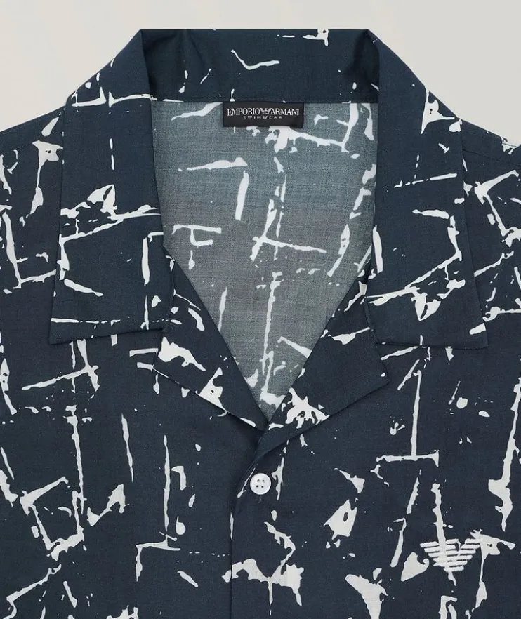 Abstract Print Camp Shirt