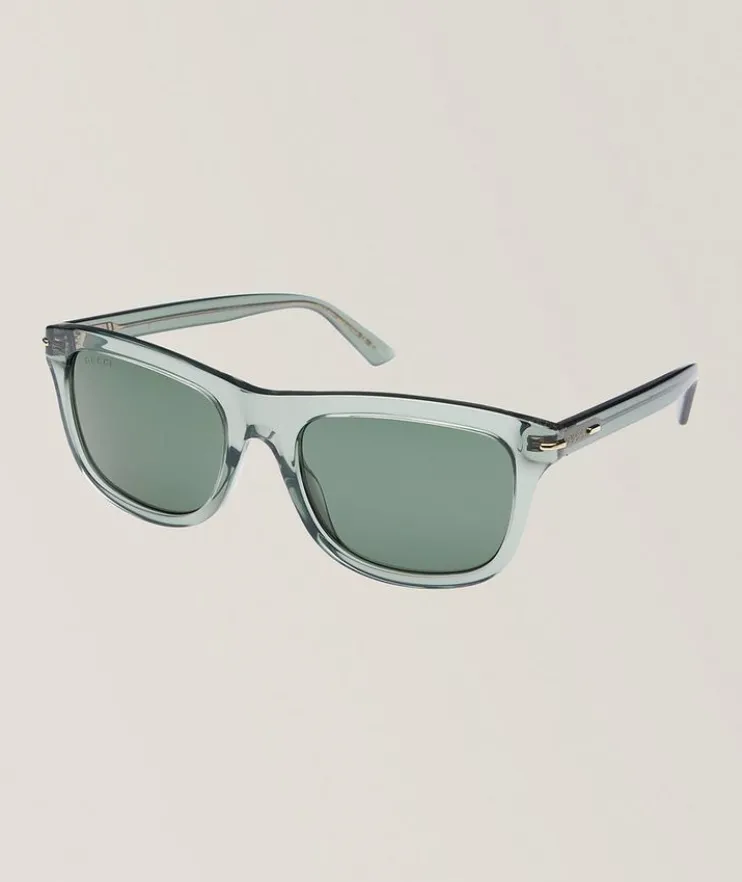 Acetate Rectangle Frame Sunglasses