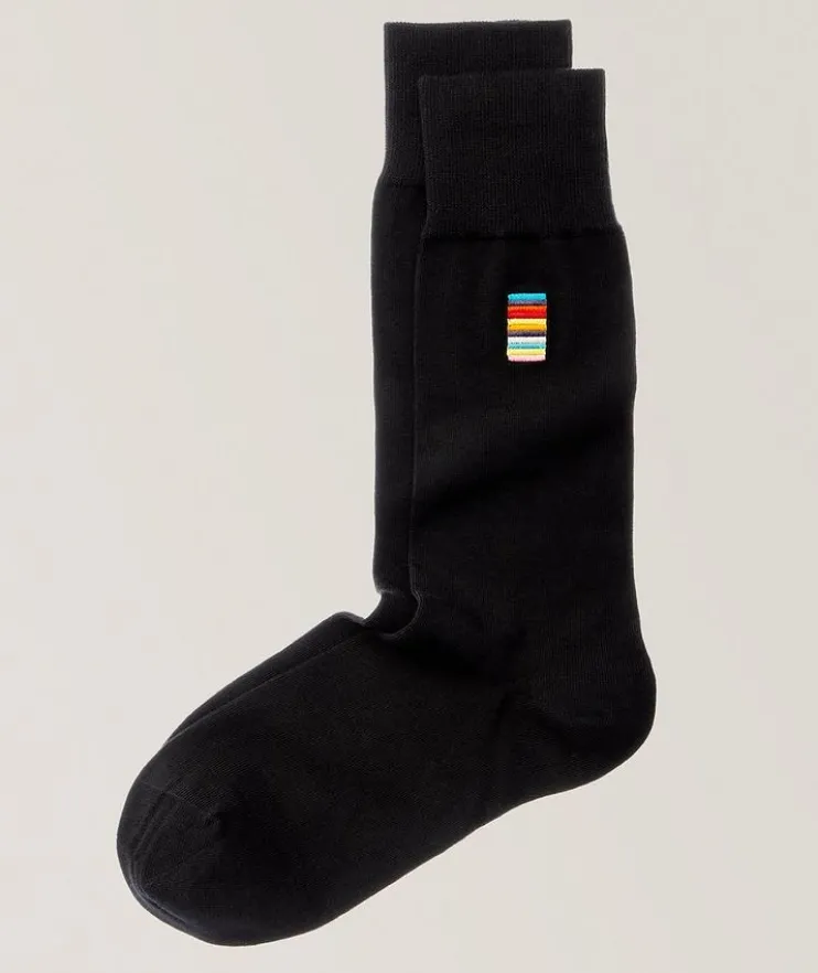 Alfie Embroidered Striped Socks