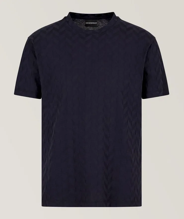All-Over Chevron Jacquard T-Shirt