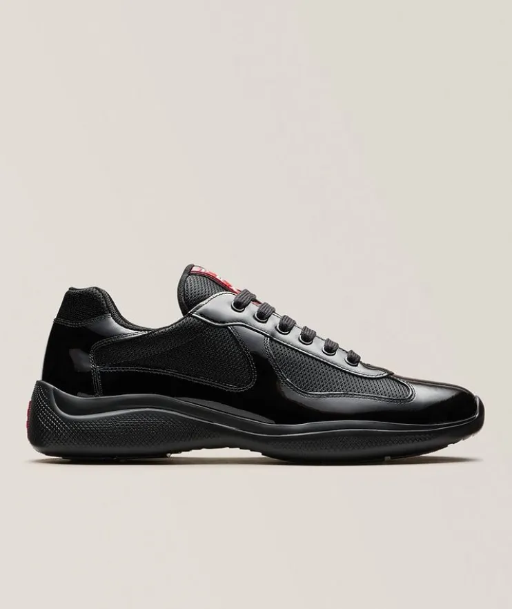 America's Cup Patent Leather & Mesh Sneakers