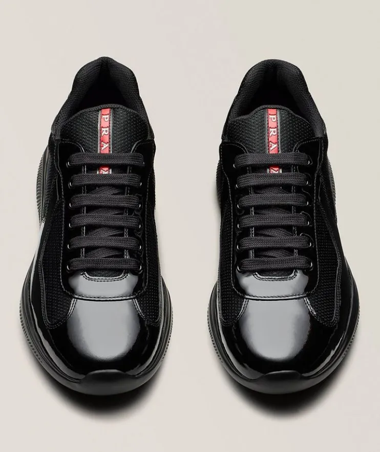 America's Cup Patent Leather & Mesh Sneakers