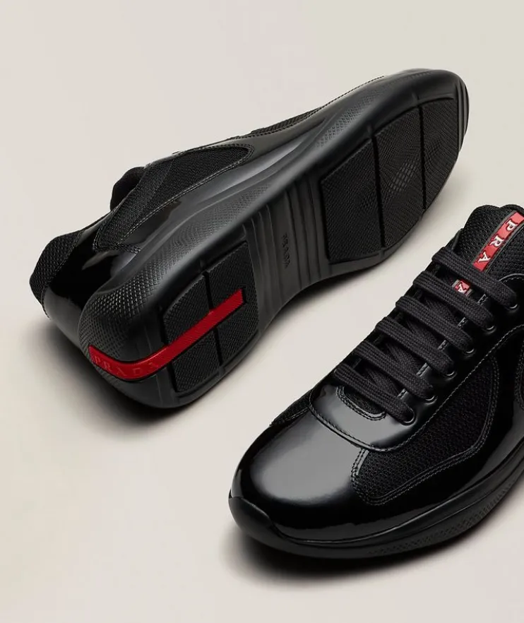 America's Cup Patent Leather & Mesh Sneakers