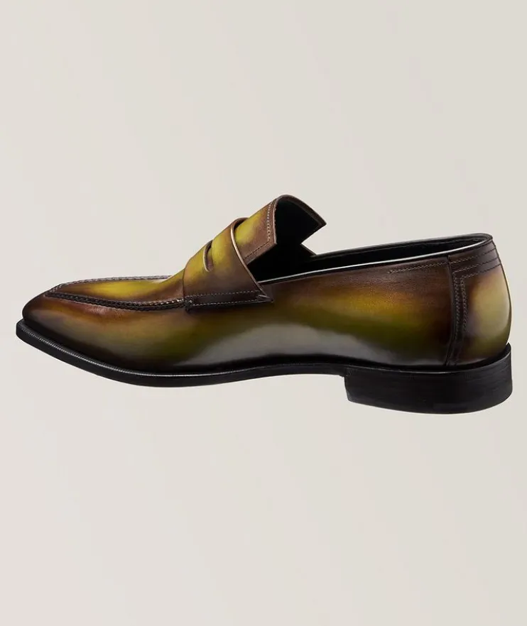 Andy Demesure Scritto Leather Penny Loafers