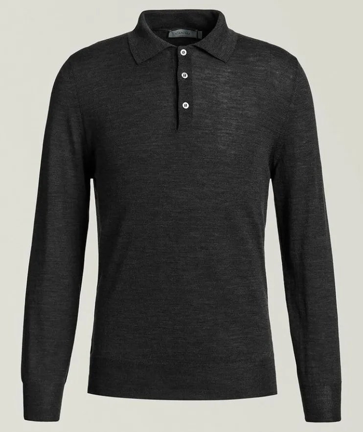 Argyle Wool Knit Polo