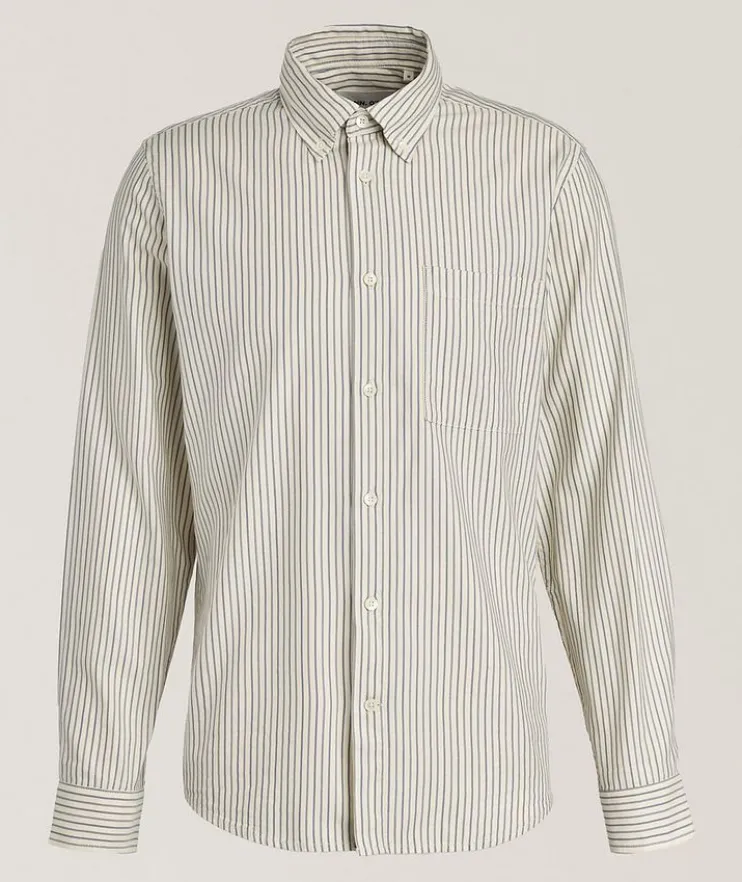 Arne Striped Cotton-Blend Shirt