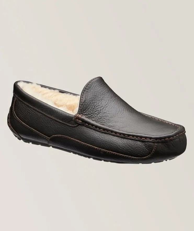 Ascot Leather Shearling Lined Drivers