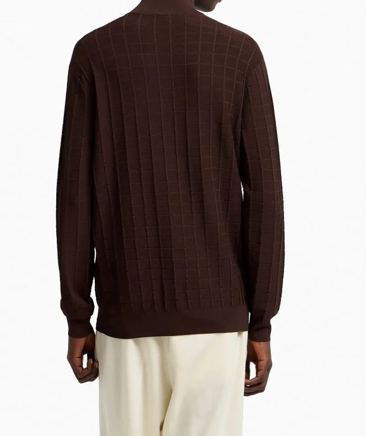 ASV Check Knit Quarter-Zip Sweater