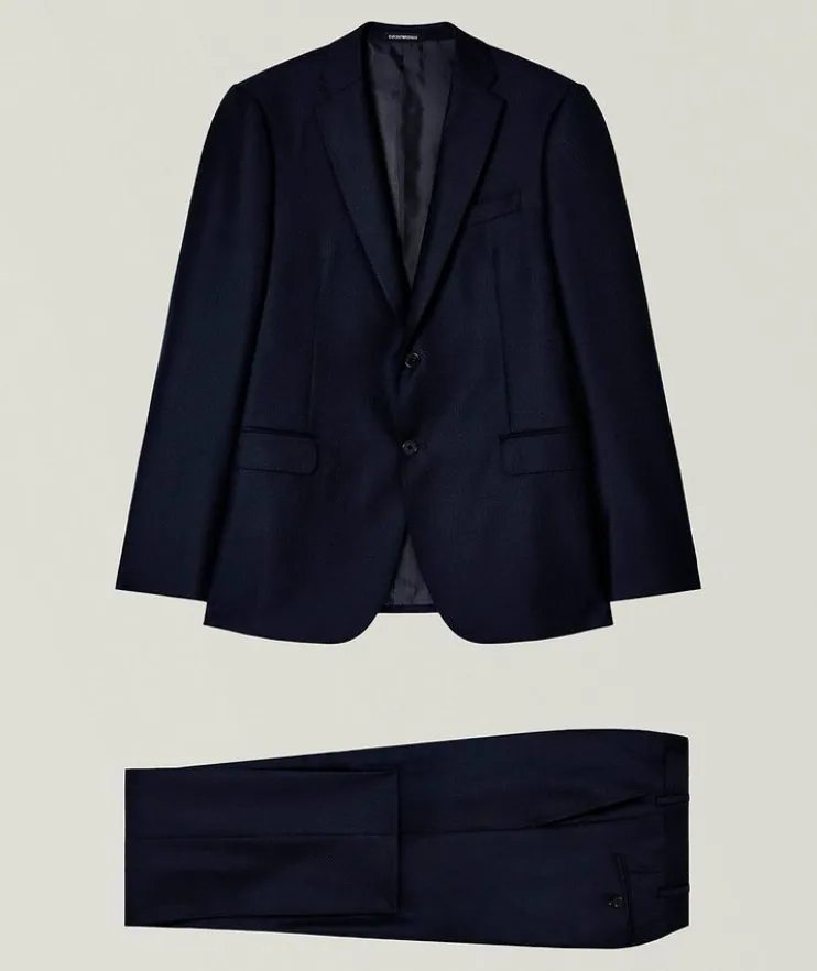 ASV Slim-Fit M-Line Micro-Dot Herringbone Suit