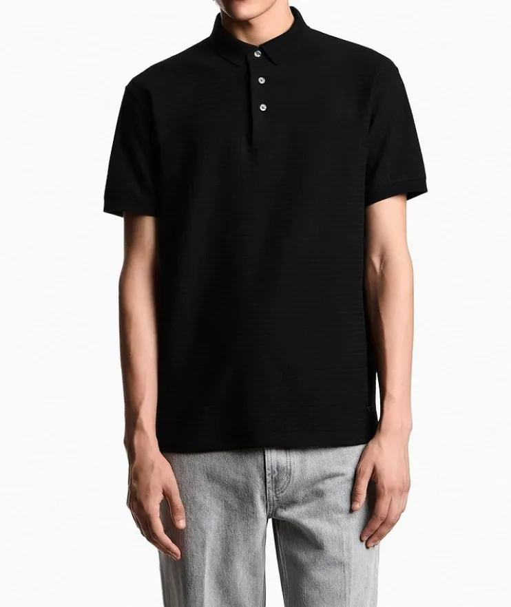 ASV Textured Jacquard Jersey Polo