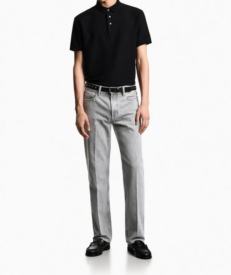 ASV Textured Jacquard Jersey Polo