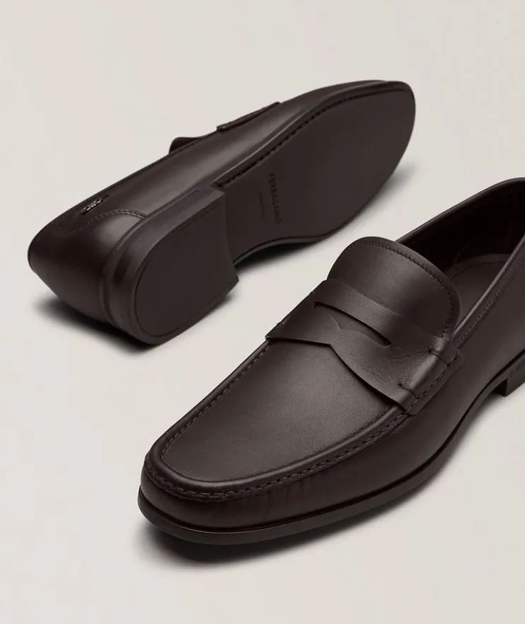 Athen Leather Penny Loafers