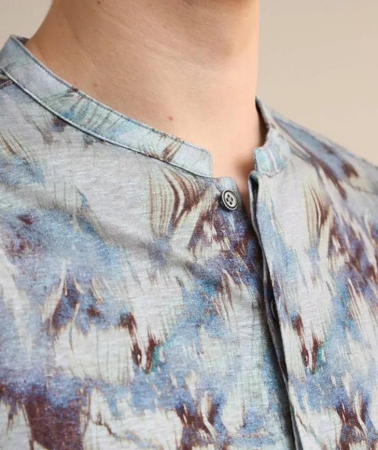 Aurelio Printed Linen Shirt