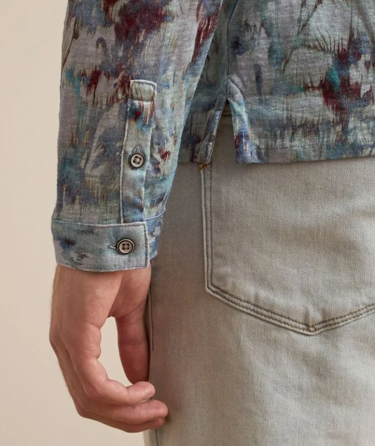 Aurelio Printed Linen Shirt