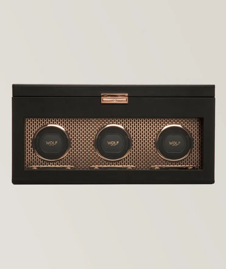 Axis Triple-Watch Winder With Storage