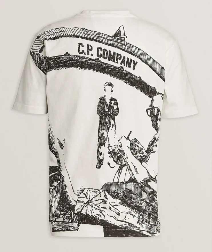 Back Graphic Print Cotton T-Shirt