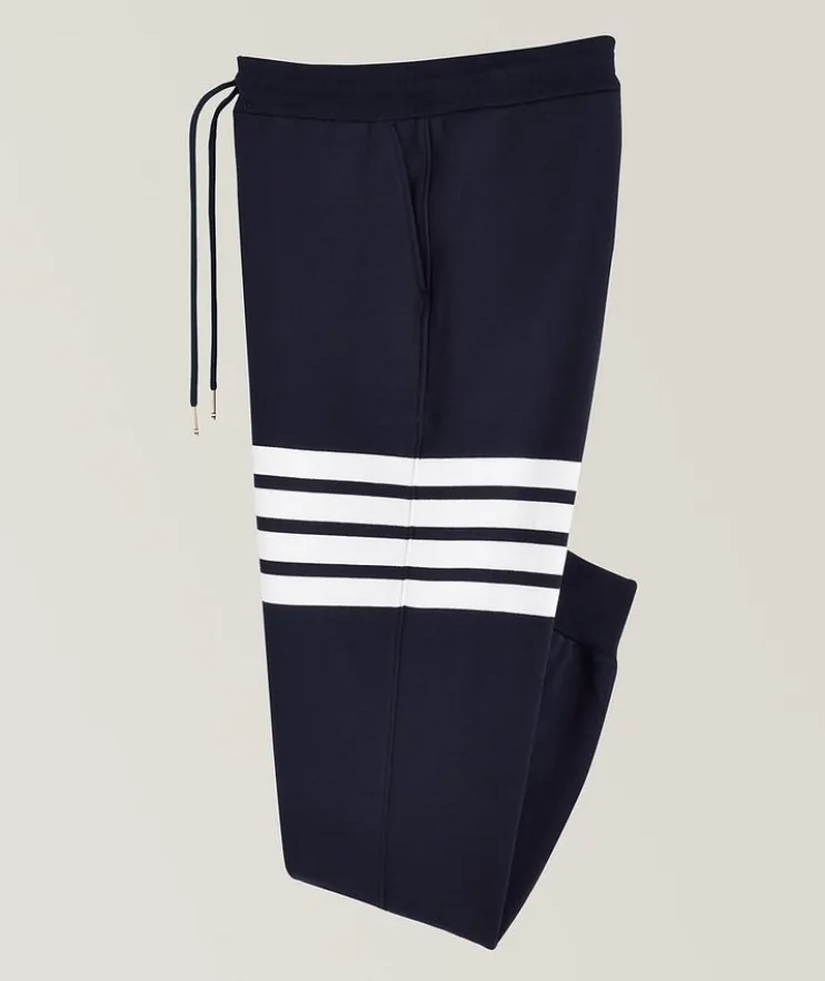 4-Bar Stripe Cotton Sweat Pants