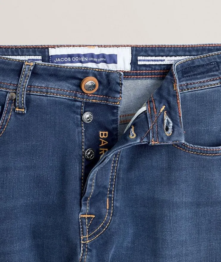 Bard Cutout Patch Slim-Fit Jeans