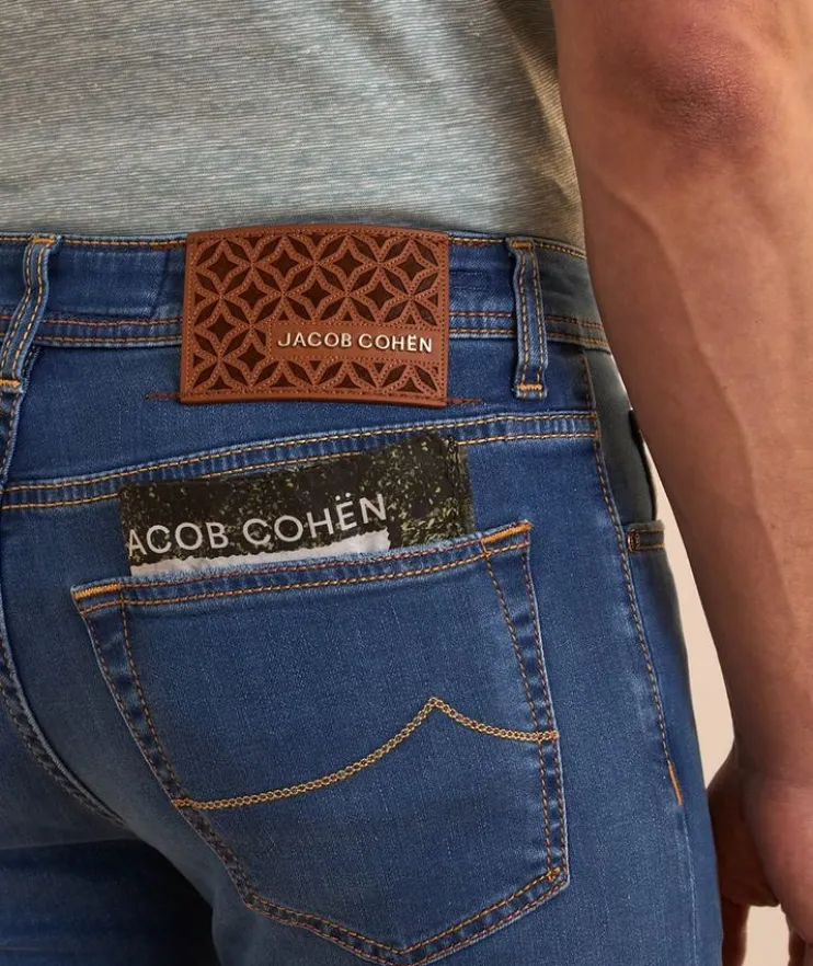 Bard Cutout Patch Slim-Fit Jeans