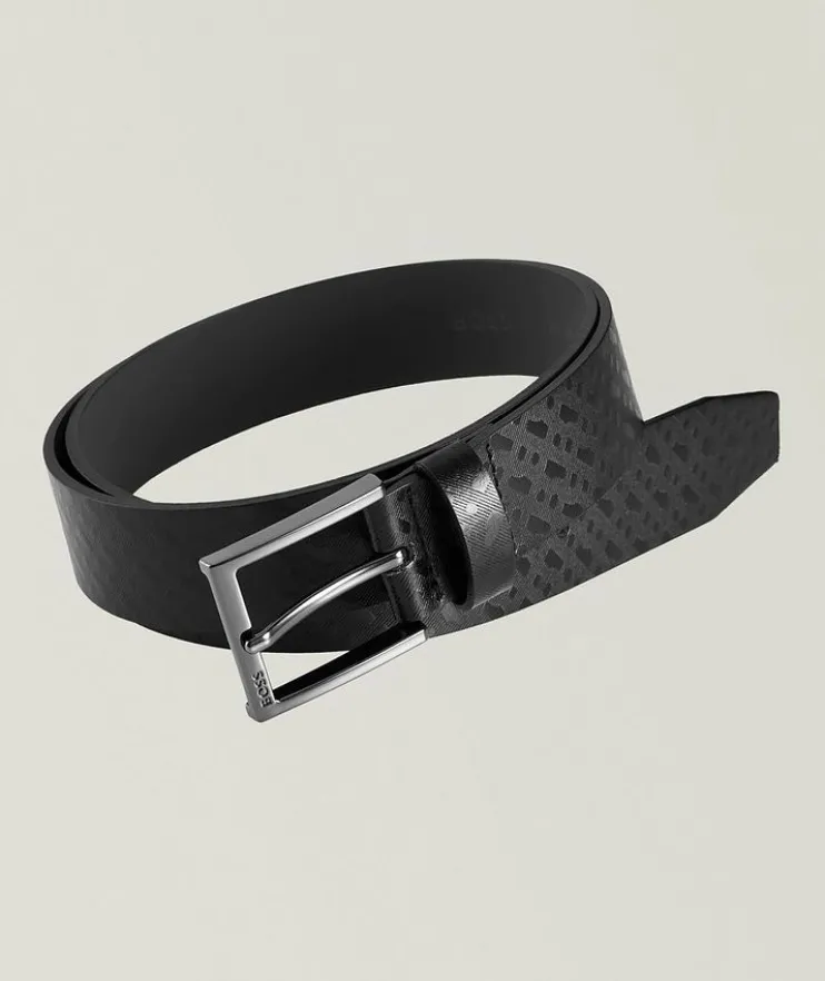 Barn Monogram Leather Belt