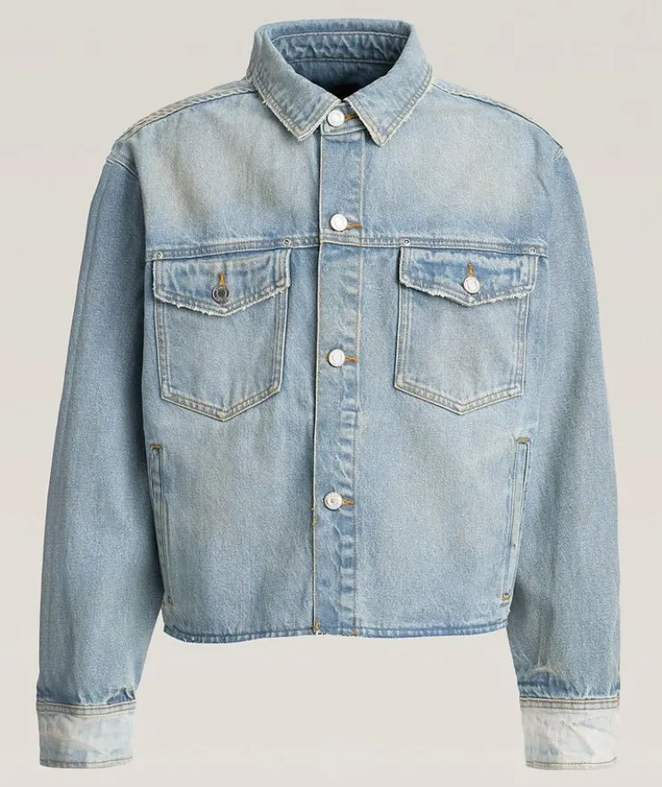 Basalt Cropped Raw Denim Jacket