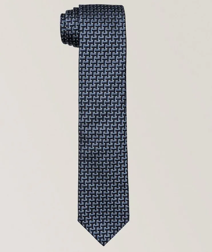 Basket Weave Silk Tie