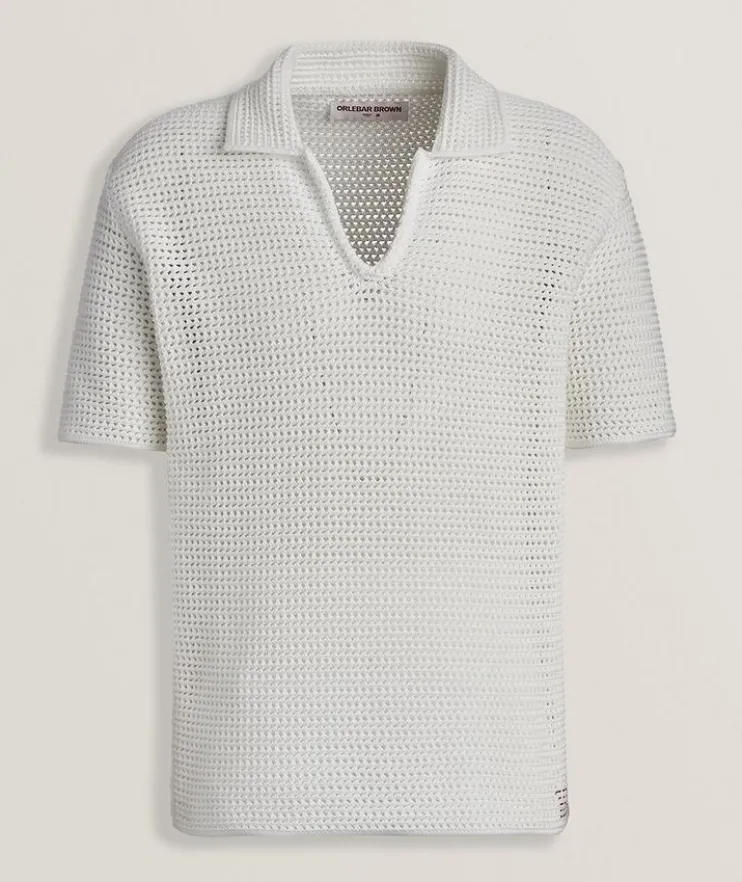 Batten Crochet Cotton Polo