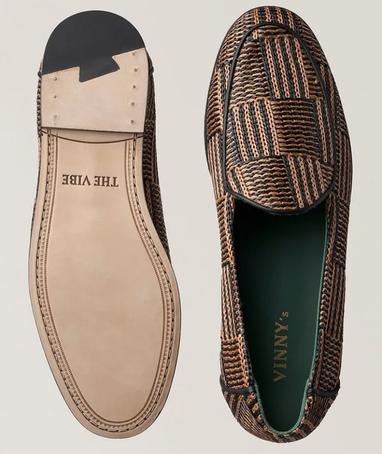 Belgee Raffia Loafers
