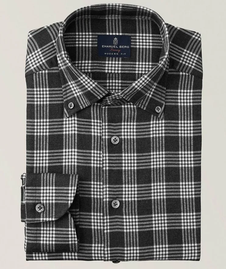 Bellagio Modern Fit Flannel Dress Shirt
