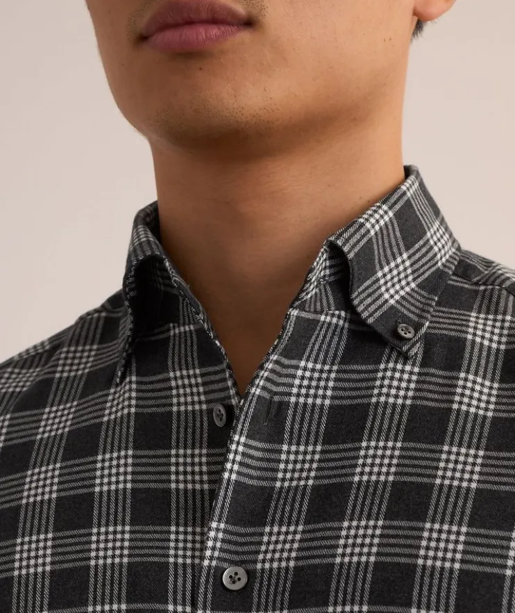 Bellagio Modern Fit Flannel Dress Shirt