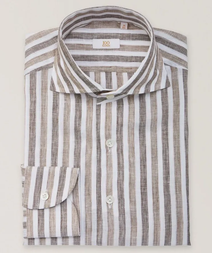 Bengal Stripe Linen Dress Shirt