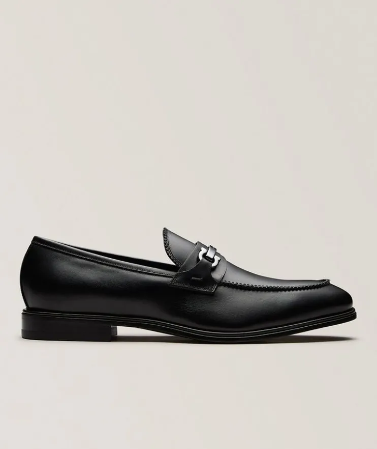 Bentley Double Gancio Leather Loafers