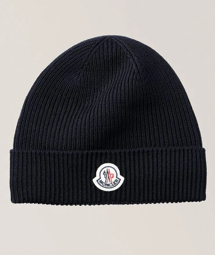 Berretto Tricot Patch Logo Virgin Wool Toque