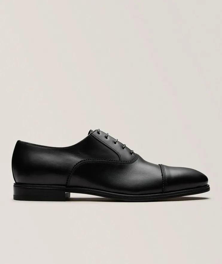 Boston Leather Cap-Toe Oxfords