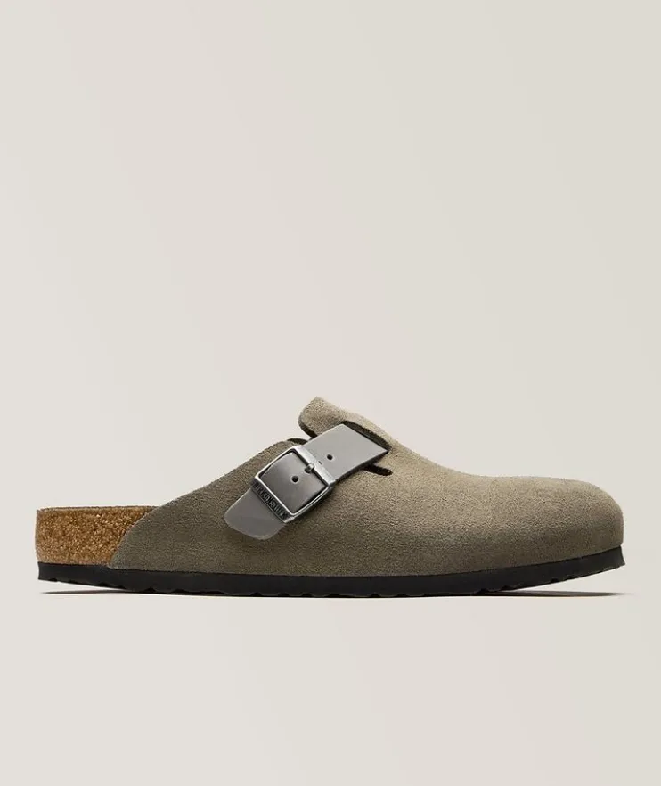 Boston Mixed Leather Mules