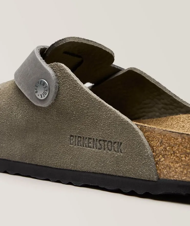 Boston Mixed Leather Mules