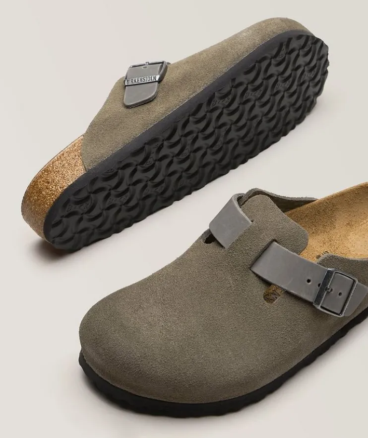 Boston Mixed Leather Mules