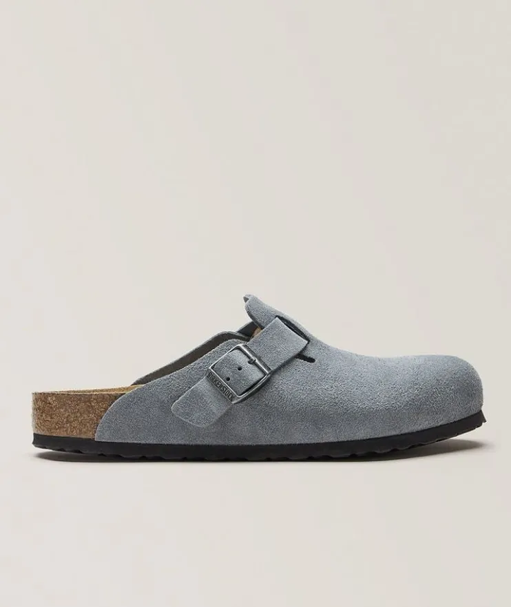 Boston Soft Footbed Suede Leather Mules