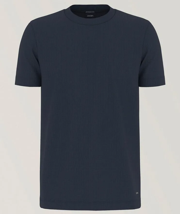 Brandon Cotton Jersey Textured Knit T-Shirt