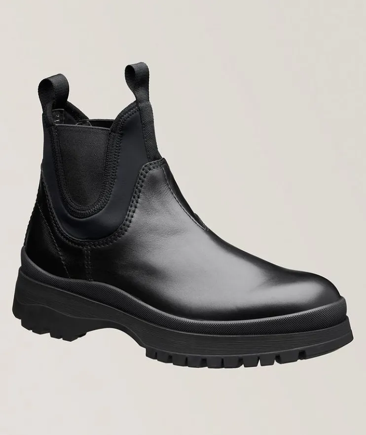 Brixxen Polished Leather Chelsea Boots