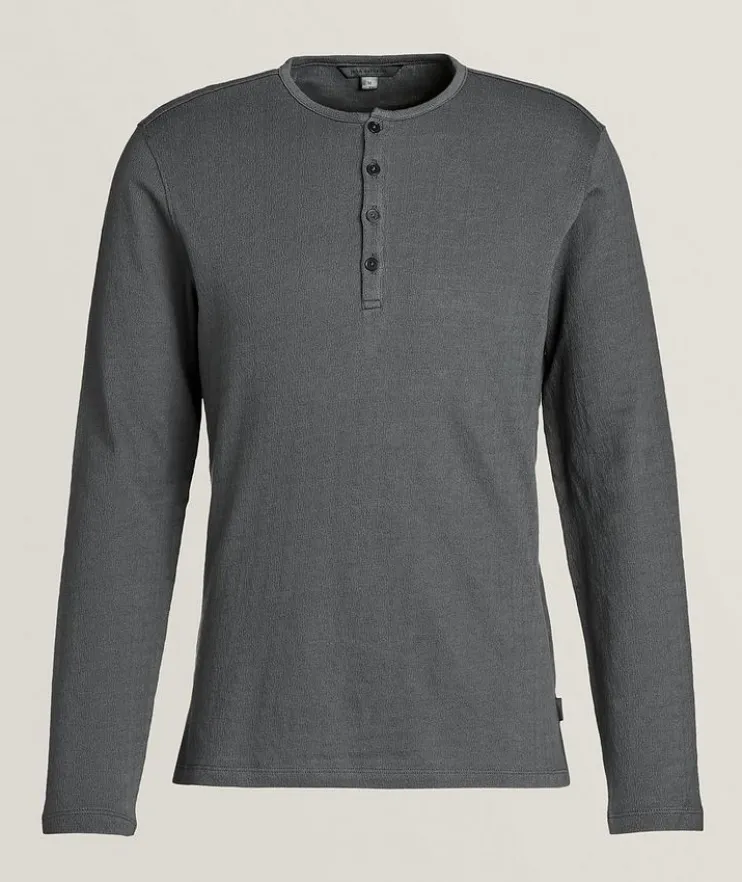 Broken Stitch Pima Cotton Henley
