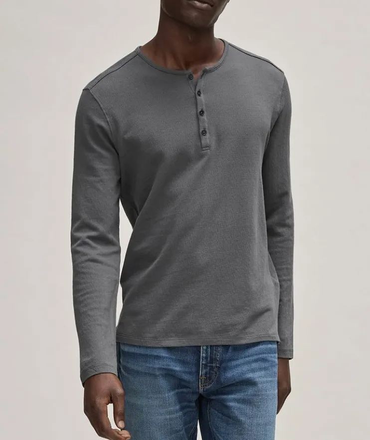Broken Stitch Pima Cotton Henley