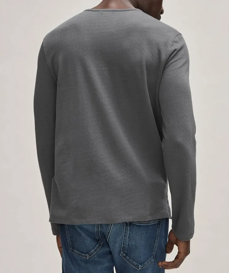 Broken Stitch Pima Cotton Henley