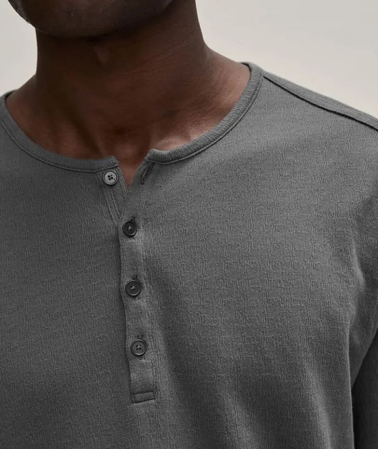 Broken Stitch Pima Cotton Henley