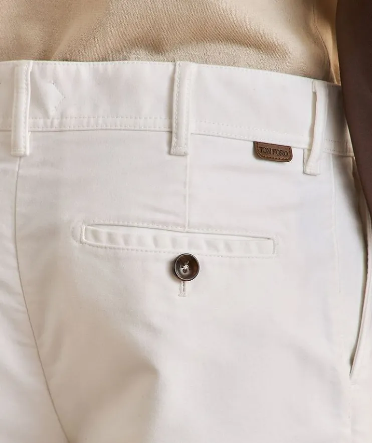 Brushed Cotton Satin Chinos