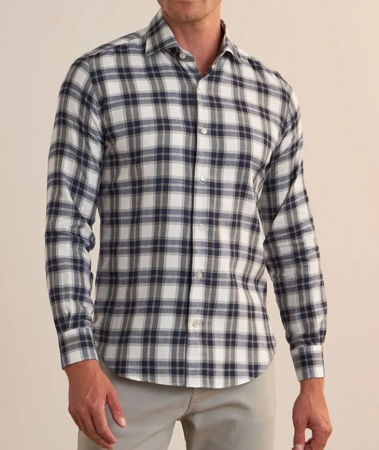 Brushed Cotton-Lyocell Plaid Shirt